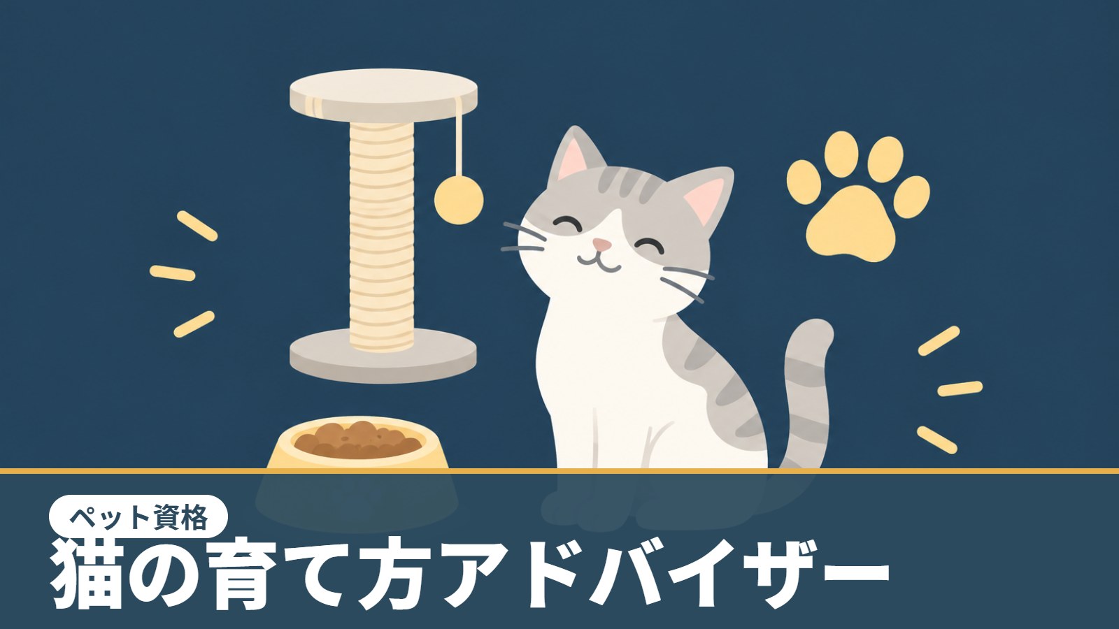 猫の育て方アドバイザー（ペット資格）のアイキャッチ画像