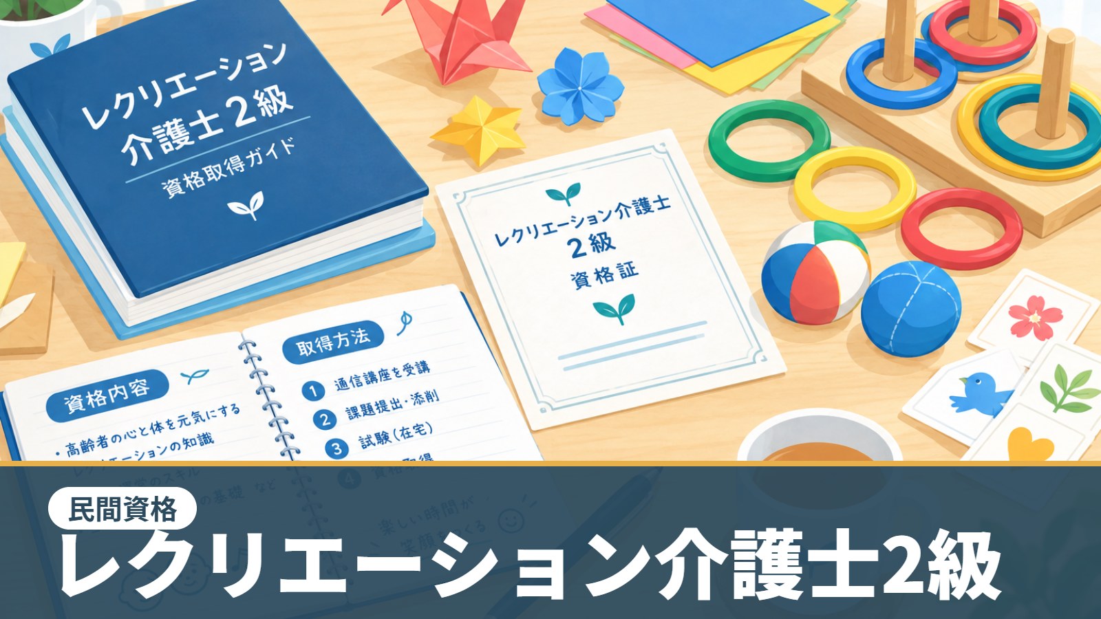 レクリエーション介護士2級（民間資格）のアイキャッチ画像