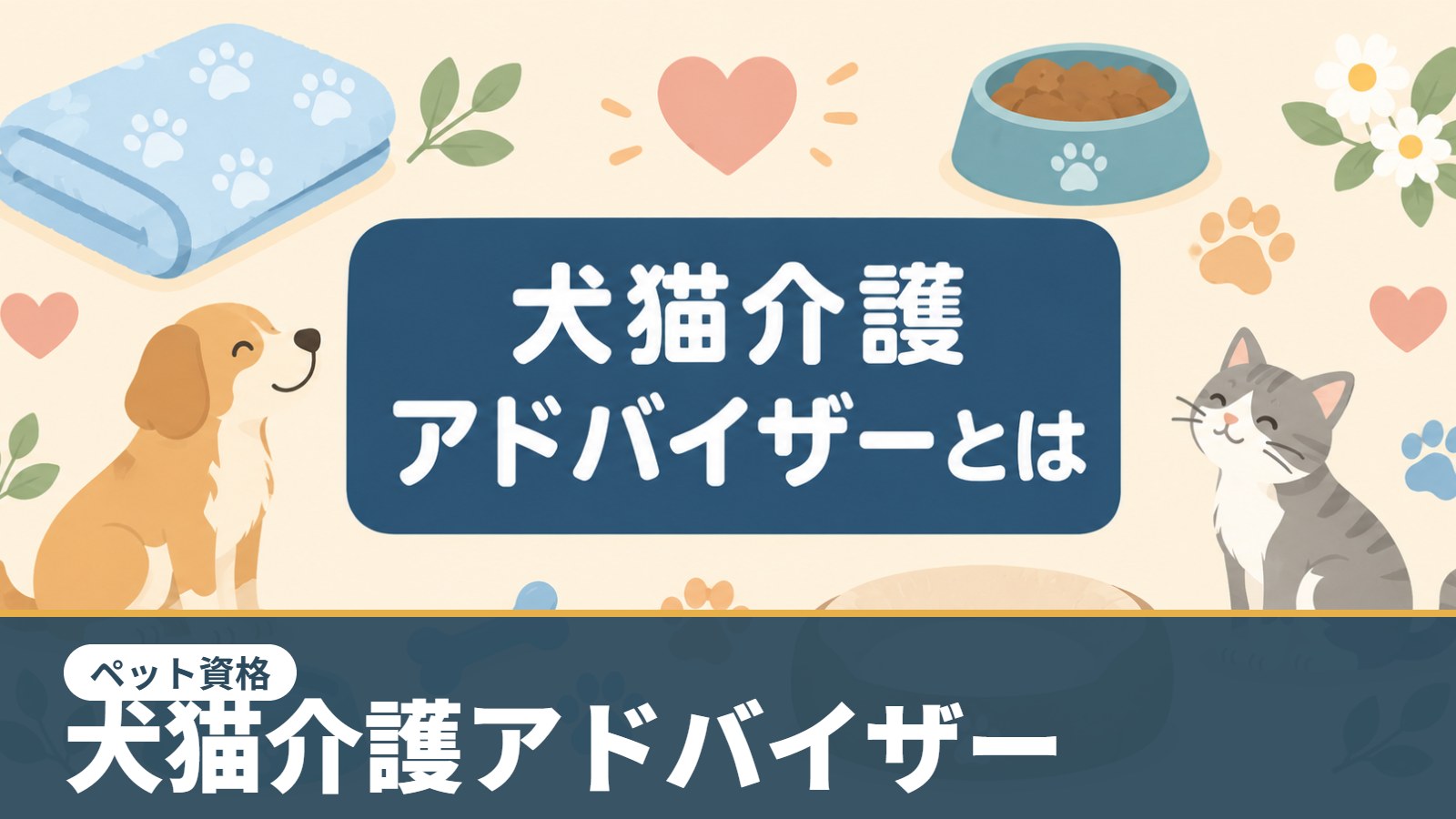 犬猫介護アドバイザー（ペット資格）のアイキャッチ画像